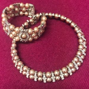 Necklace and bracelet set.